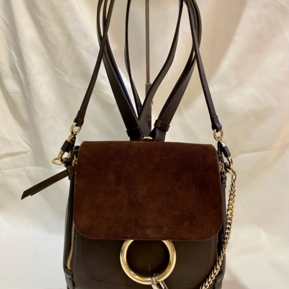 Chloe Handbags - Chloé Faye Backpack Calfskin Removable Straps CHLOE FAYE BACKPACK